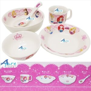 金正陶器株式会社-迪士尼公主日本陶瓷兒童5件1套裝禮品餐具(日本直送&日本製造)