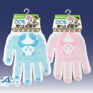 熊貓兒童防滑手套粉紅色長度19厘米-日本直送