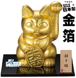 箔一-金箔招財猫（大）左手陶瓷(日本直送&日本製造)