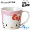 金正陶器株式会社-Sanrio Hello Kitty臉型陶瓷杯子/馬克杯/咖啡杯/水杯粉色280ml(日本直送&日本製造)