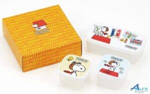 Tamahashi-史努比飛行王牌密封容器1套4件禮盒裝/聖誕禮盒/生日禮物/派對禮物(日本直送&日本製造)