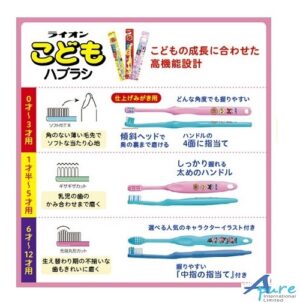 獅王-麵包超人兒童1.5-5歲適用牙刷x 1支(日本直送)<顔色隨機發貨>