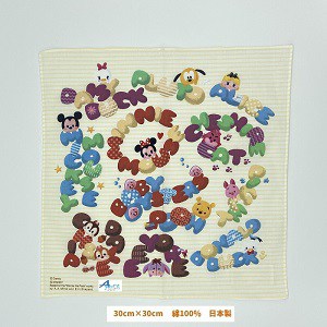 丸真株式會社-迪士尼Tsum Tsum手帕/手巾仔B 30×30 cm(日本直送&日本製造)