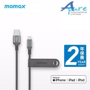 Momax-Elite Lightning 三重編織連接線 1.2m 黑色 DL11D(香港行貨)