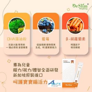 DeSilm-三元合一益生菌、益生元、膳食纖維(兒童版)馬來西亞製造x4盒