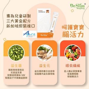DeSilm-三元合一益生菌、益生元、膳食纖維(兒童版)馬來西亞製造x60盒