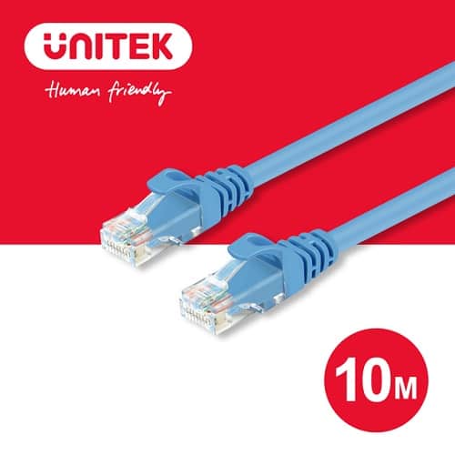 Unitek-Cat6 乙太網路線 10米 30呎 (藍色) Y-C813ABL