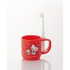 Skater-Sanrio Hello Kitty兒童3-5歲牙刷架漱口杯連牙刷180ml-日本直送 - Image 5