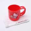 Skater-Sanrio Hello Kitty兒童3-5歲牙刷架漱口杯連牙刷180ml-日本直送 - Image 4