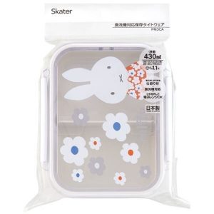 Skater-米菲Miffy方形雙面扣便當盒/保鮮盒/食物盒/午餐盒430ml-PM3CA (日本直送&日本製造)