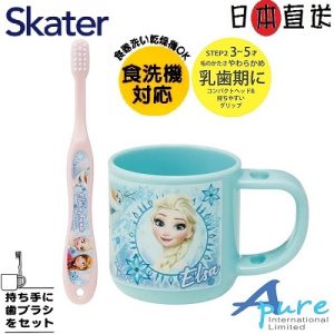 Skater-迪士尼魔雪奇緣兒童3-5歲牙刷架漱口杯連牙刷180ml-日本直送