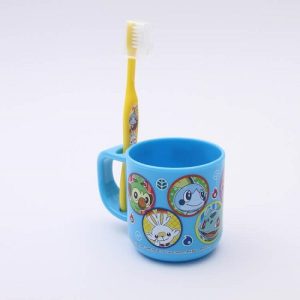 Skater-寵物小精靈/精靈寶可夢/比卡超兒童3-5歲牙刷架漱口杯連牙刷180ml-日本直送