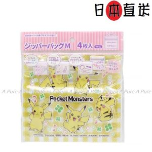 Pokepeace Pikachu寵物小精靈比卡超Zipper Bag 135×152 mm 4個-日本直送