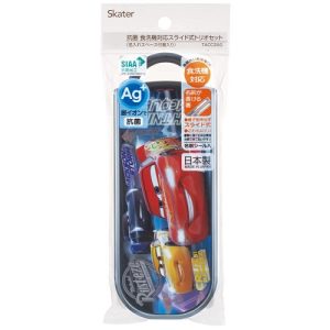 Skater-迪士尼反斗車王兒童AG+抗菌筷子、叉、勺三件餐具套裝(日本直送&日本製造)