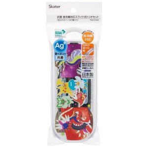 Skater-寵物小精靈比卡超兒童AG+抗菌筷子、叉、勺三件餐具套裝(日本直送&日本製造)