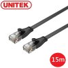 Cat 6 UTP RJ45扁平連接線/Lan線/網路線C1814GBK 15M-黑色