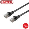 Cat 6 UTP RJ45扁平連接線/Lan線/網路線C1810GBK 2M-黑色
