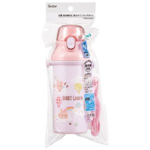 Skater-兔子花園AG+抗菌水壺/便攜式背帶水樽480ml(日本直送&日本製造)