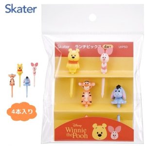 Skater-迪士尼小熊維尼便當簽/便當籤/便當叉/水果簽/水果叉/食物小簽-日本直送